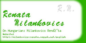 renata milankovics business card